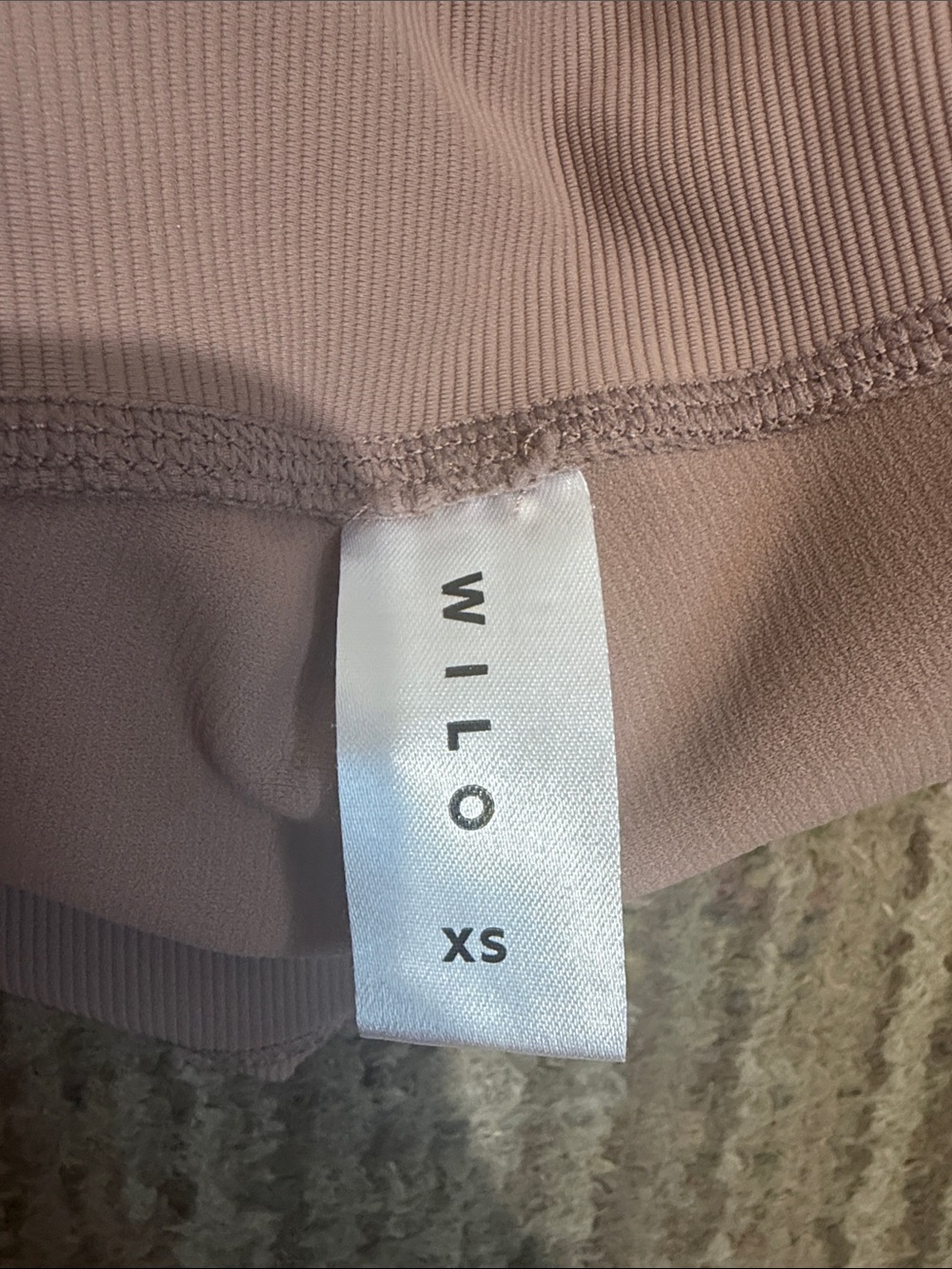 Mauve Side-Stripe Active Leggings with Matching Bra. - Picture 5 of 9